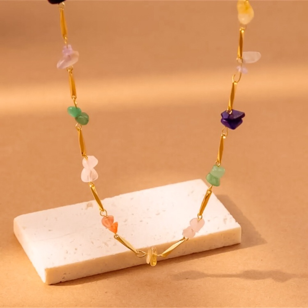 ⚜️𝟯𝟬%𝗢𝗙𝗙 𝗯𝘂𝗻𝗱𝗹𝗲𝘀 𝟯+⚜️ NEW Colorful Stone Necklace - Picture 6 of 9